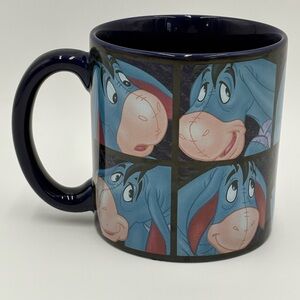 Disney Store Eeyore Coffee Mug Winnie the Pooh Blue Character Mug
